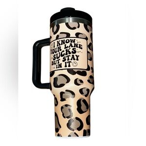 Stay In Your‎ Lane Cheetah Tumbler
